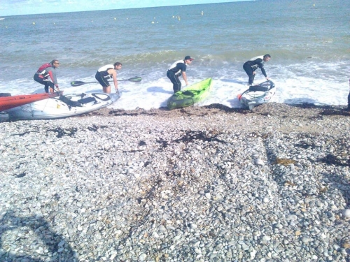 départ de la course kayak 
